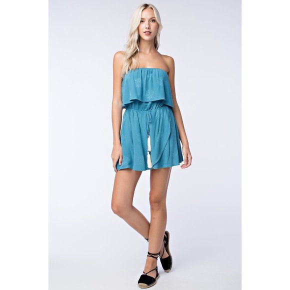 Honey Punch Strapless Two-Tier Wrap Dress - Picture 2 of 5